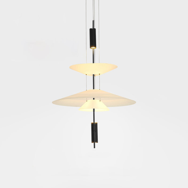 Lámpara de techo LED moderna de 26 pulgadas, acrílico blanco, altura ajustable, para cocina, comedor, dormitorio, entrada, iluminación de techo