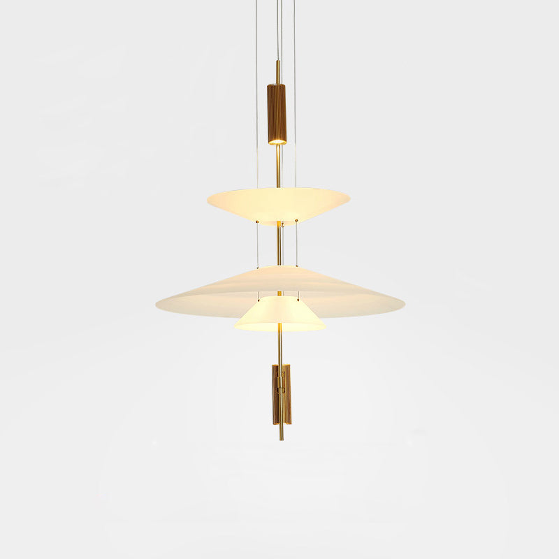 Lámpara de techo LED moderna de 26 pulgadas, acrílico blanco, altura ajustable, para cocina, comedor, dormitorio, entrada, iluminación de techo