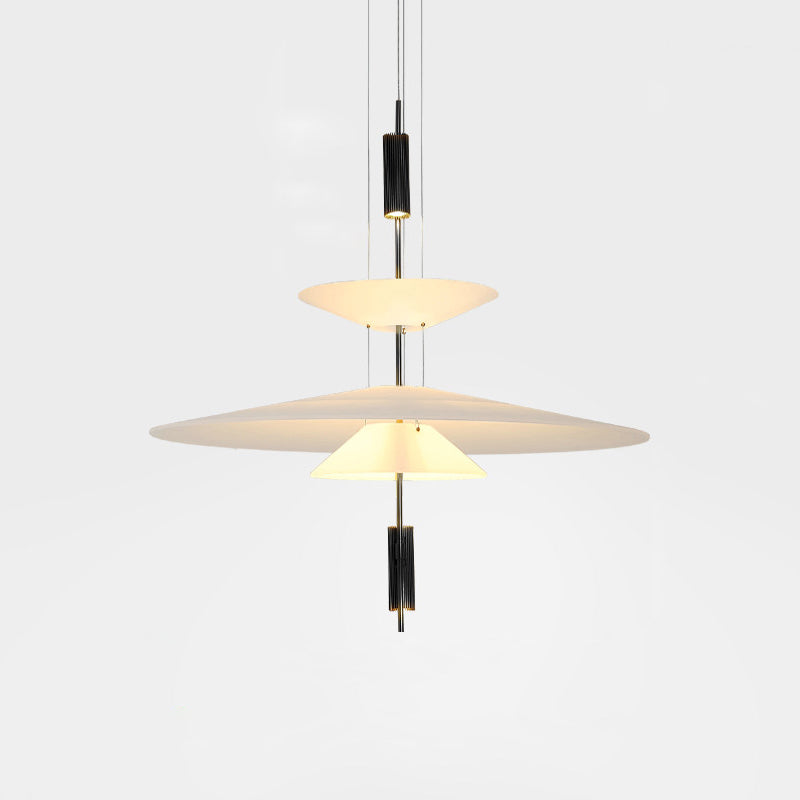 Lámpara de techo LED moderna de 26 pulgadas, acrílico blanco, altura ajustable, para cocina, comedor, dormitorio, entrada, iluminación de techo