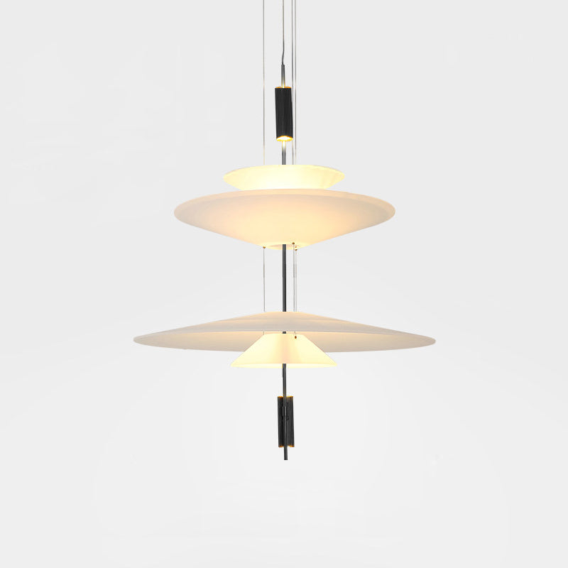 Lámpara de techo LED moderna de 26 pulgadas, acrílico blanco, altura ajustable, para cocina, comedor, dormitorio, entrada, iluminación de techo
