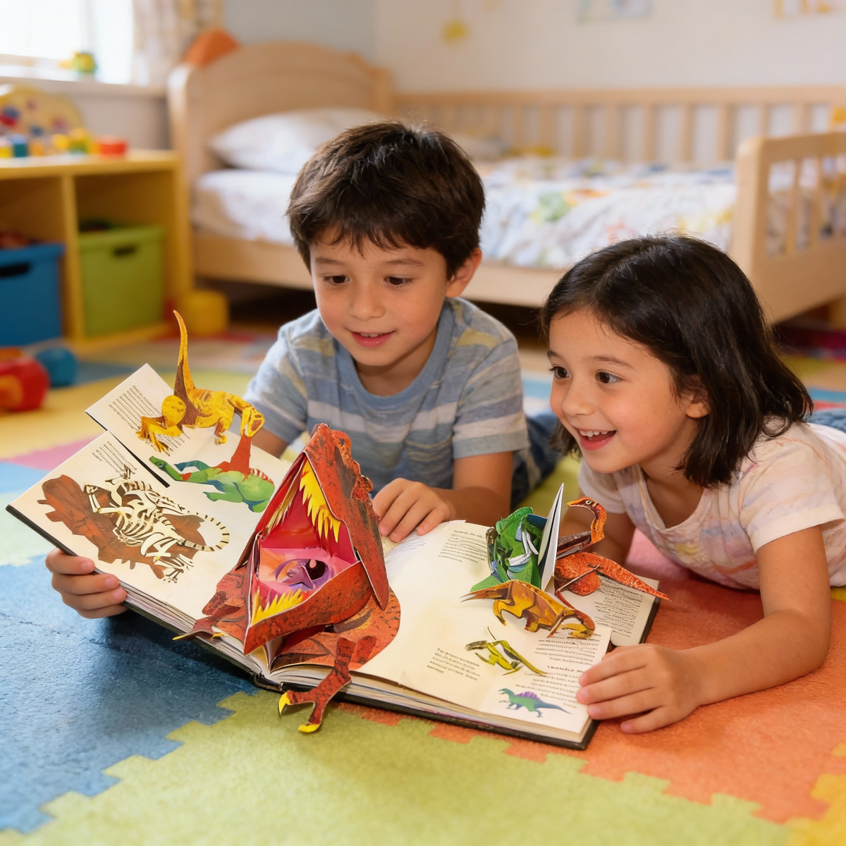 3D Dinosaur Storybook for Kids Interactive Learning Adventure Hands-On Reading Preschool Gift Educational Play Activity | Thomler