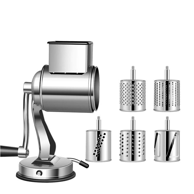 Multi-Functional Rotary Food Grater, Shredder and Slicer