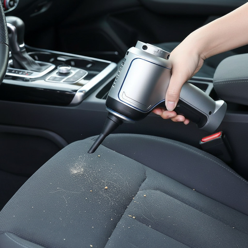 Wiederaufladbarer Handstaubsauger mit starker Saugkraft für Fahrzeuginnenräume, Polster, Sitze, Fußmatten, Tierhaarentfernung, tragbar und kabellos