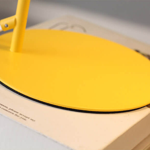Lámpara de escritorio de metal moderna de 14 pulgadas con casquillo E26 para mesita de noche de dormitorio, mesa de oficina, luz de lectura, iluminación de acento enchufable, hogar contemporáneo