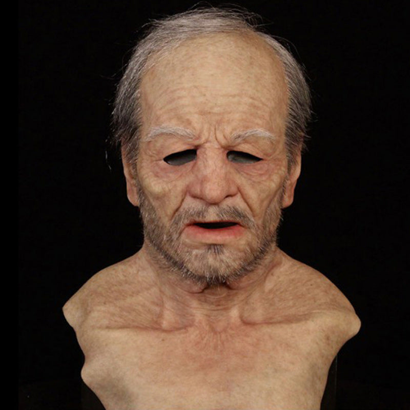 Vollgesichtsmaske für Erwachsene – Kostüm-Kopfbedeckung aus Naturlatex für Halloween, Theater & Cosplay-Events