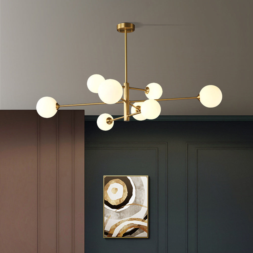 Multi-Globe Hanging Fixture with Adjustable Height for Dining Room & Living Room – Metal Frame with Glass Orbs – G9 LED Bulbs Included – 24 | Thomler