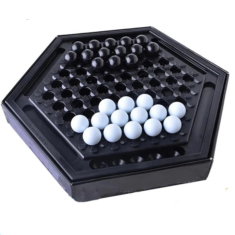 Abstract tactisch bordspel voor twee spelers met knikkers voor kinderen en volwassenen – Hexagonale strategiepuzzel voor spelletjesavonden met het gezin en het ontwikkelen van logisch inzicht | Thomler