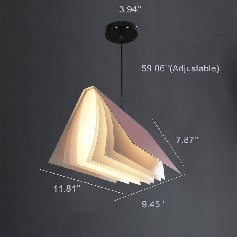 Hanging Ceiling Light Fixture with Adjustable Chain E26 Base Modern Iron PVC Shade for Bedroom Living Room Dining Room Kitchen | Thomler