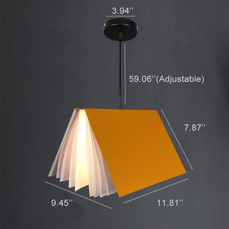 Hanging Ceiling Light Fixture with Adjustable Chain E26 Base Modern Iron PVC Shade for Bedroom Living Room Dining Room Kitchen | Thomler