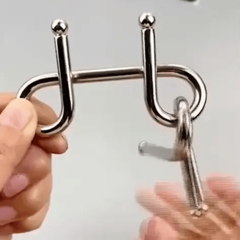 Brain Teaser Draadpuzzels Collectie – In elkaar grijpende metalen uitdagingsspellen voor volwassenen & kinderen – Logische probleemoplossende speelgoedset – Perfect voor IQ | Thomler