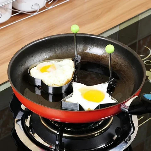Juego de 10 moldes de silicona para desayunos, para huevos, tortitas, tortillas y comidas infantiles, utensilios de cocina antiadherentes y de fácil desmoldado | Thomler