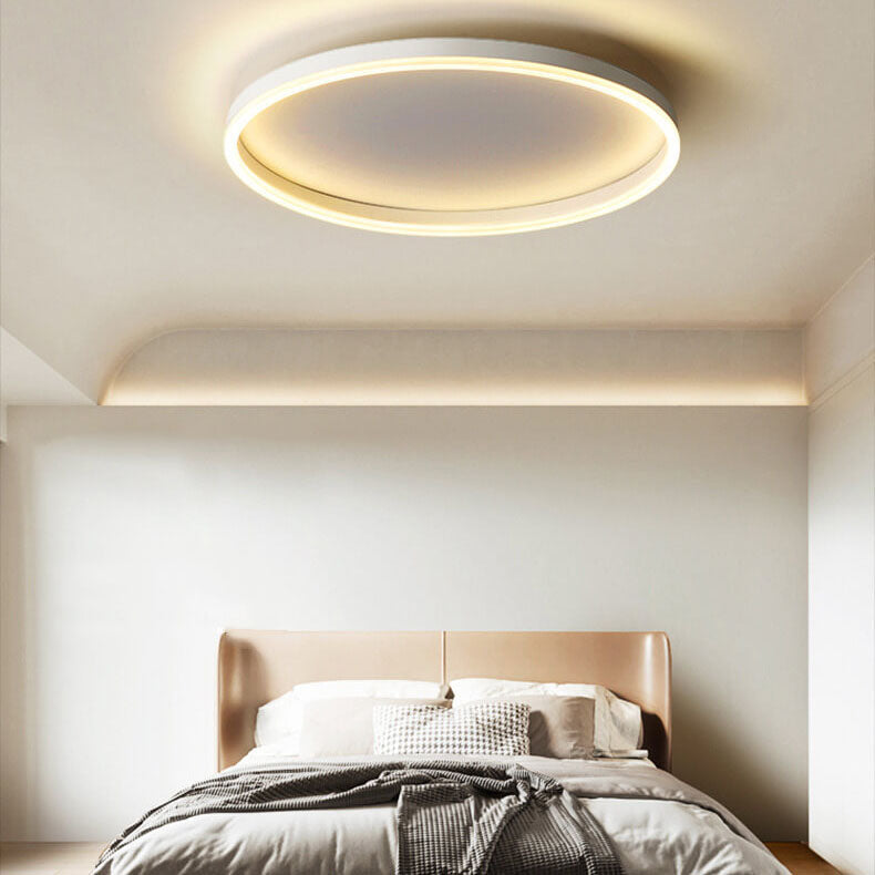 20 in Dimmable LED Ceiling Light with Remote Iron & Acrylic Fixture for Bedrooms Hallways Living Rooms Modern Low-Profile Design | Thomler