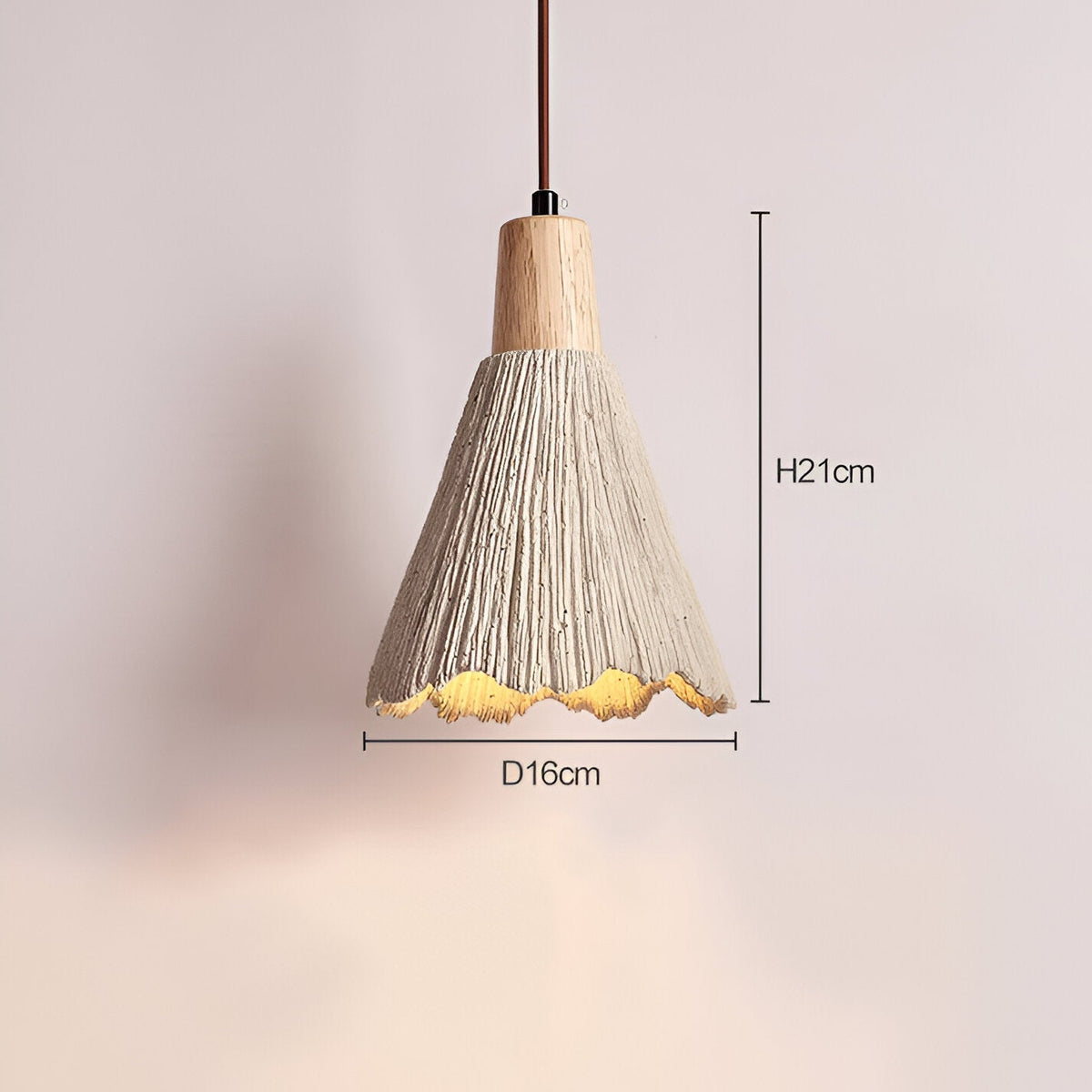 Crème-kleurige betonnen hanglamp 14 inch sculpturale keukeneiland pendellamp koepellamp bedraad moderne boerderij eetkamer plafondlamp | Thomler