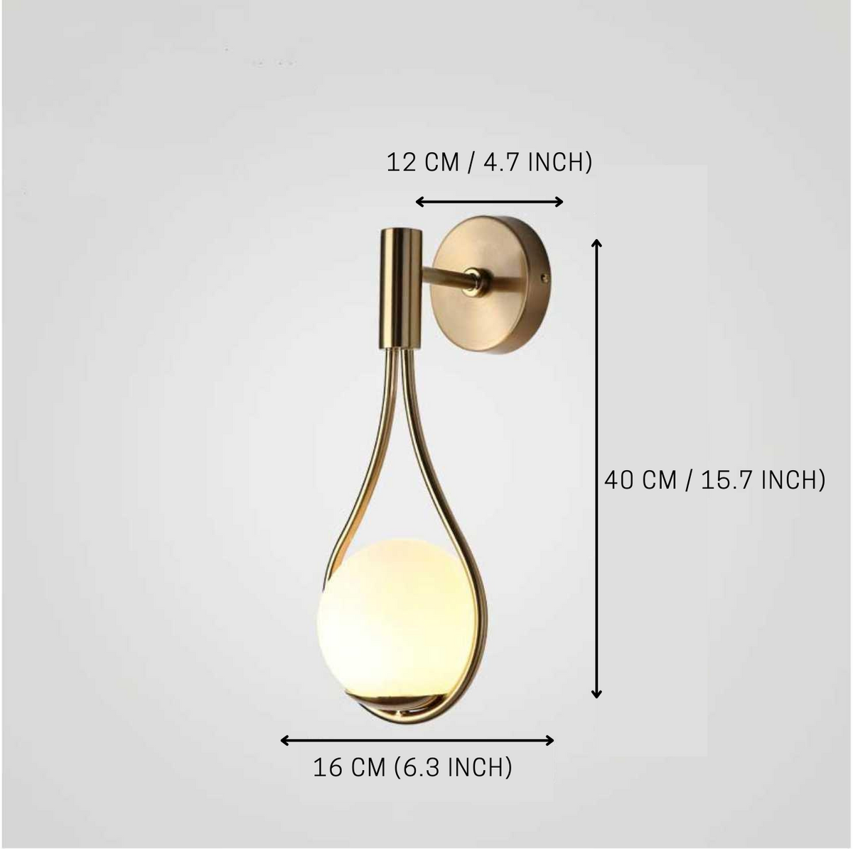 Metalen wandlamp met minimalistisch lineair ontwerp voor slaapkamer, woonkamer en hal – Modern Scandinavisch armatuur in zwart, goud | Thomler