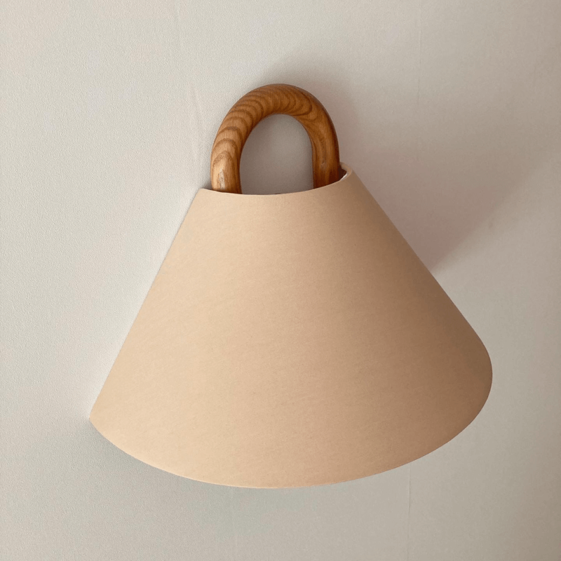 Sconce Light Fixture Wooden Frame Cloth Shade E12 Socket Flexible Install for Bedroom Living Room Hallway Apartment Home | Thomler