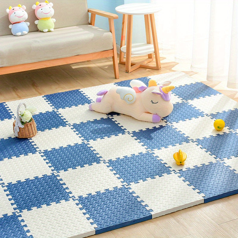 Alfombrillas de espuma encajables para niños y bebés – Suelo acolchado seguro para cuartos de juegos, guarderías y áreas de gateo en interiores, puzle antideslizante | Thomler