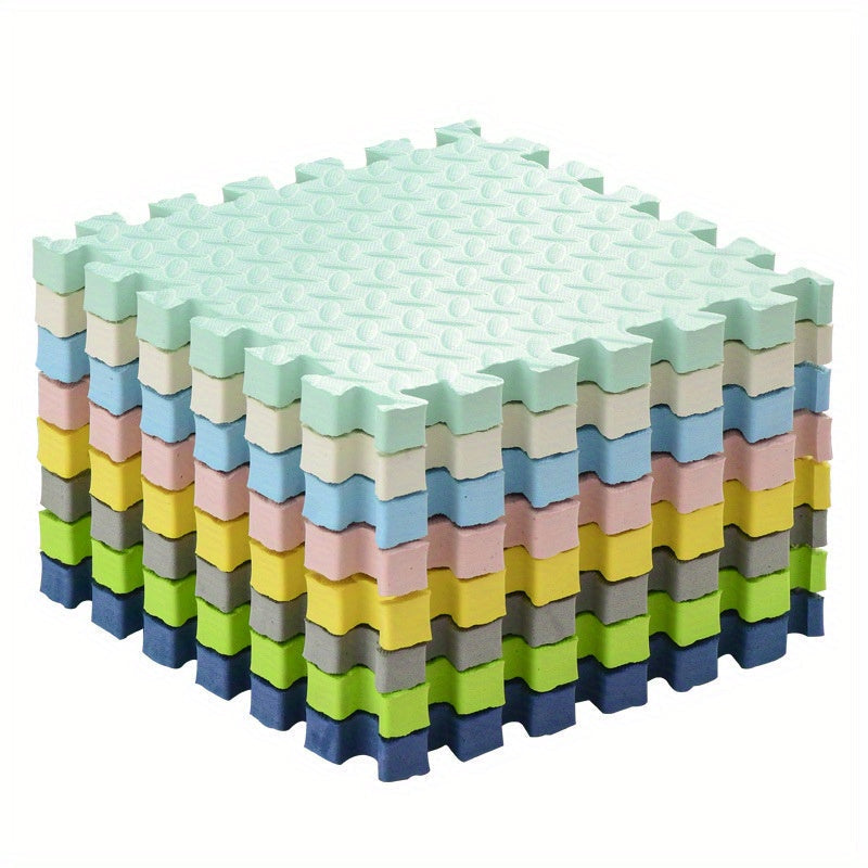 Alfombrillas de espuma encajables para niños y bebés – Suelo acolchado seguro para cuartos de juegos, guarderías y áreas de gateo en interiores, puzle antideslizante | Thomler