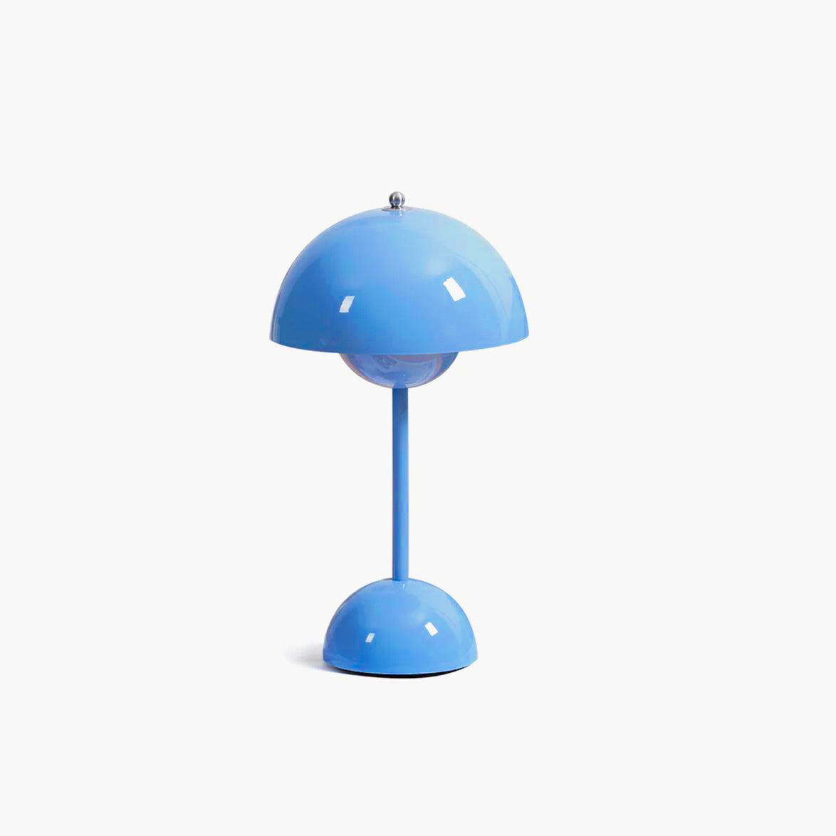 Rechargeable LED Touch Lamp Metal Cordless Mini Nightstand Light Tri-Color Modes USB Charging Port 6.3 in Round Portable for Bedroom Office | Thomler