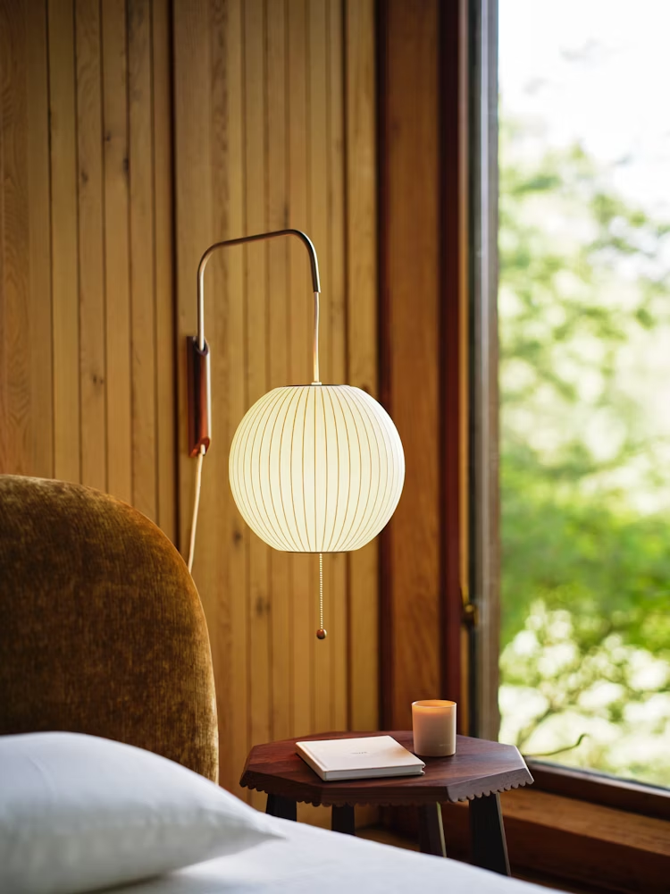 Draaibare bolwandlamp met verstelbaar snoer 40 cm in walnoot chroom afwerking plug-in led-wandlamp voor slaapkamer kantoor woonkamer