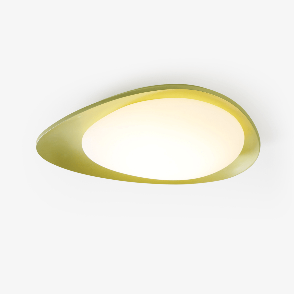 Ovale LED-Deckenleuchte zur Unterputzmontage, 18 Zoll, grünes Harz, für Wohnzimmer, Schlafzimmer, Flur, Ambientebeleuchtung, moderne Wohndekoration | Thomler