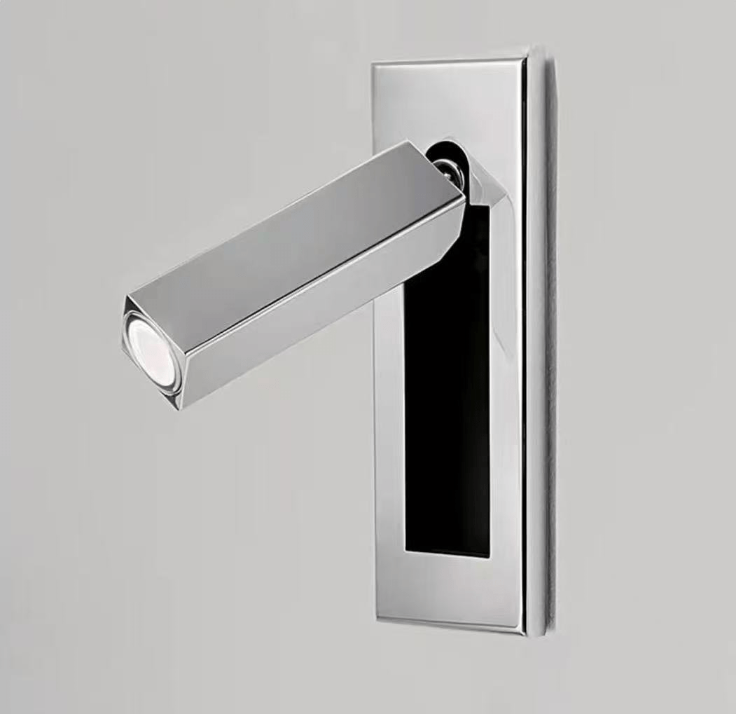 Lámpara de pared articulada de aluminio para lectura, estudio y cabecera
