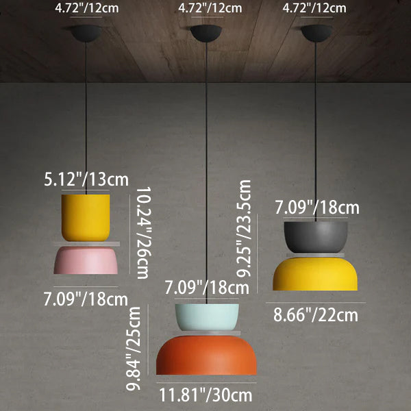 Adjustable Metal Hanging Lamp 12 inches Vibrant Two-Tone Finish Hardwired Ceiling Fixture for Bedroom Living Room Dining Area Contemporary O | Thomler