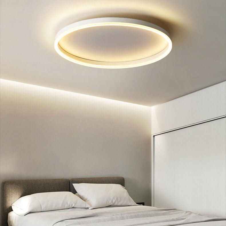 20 in Dimmable LED Ceiling Light with Remote Iron & Acrylic Fixture for Bedrooms Hallways Living Rooms Modern Low-Profile Design | Thomler
