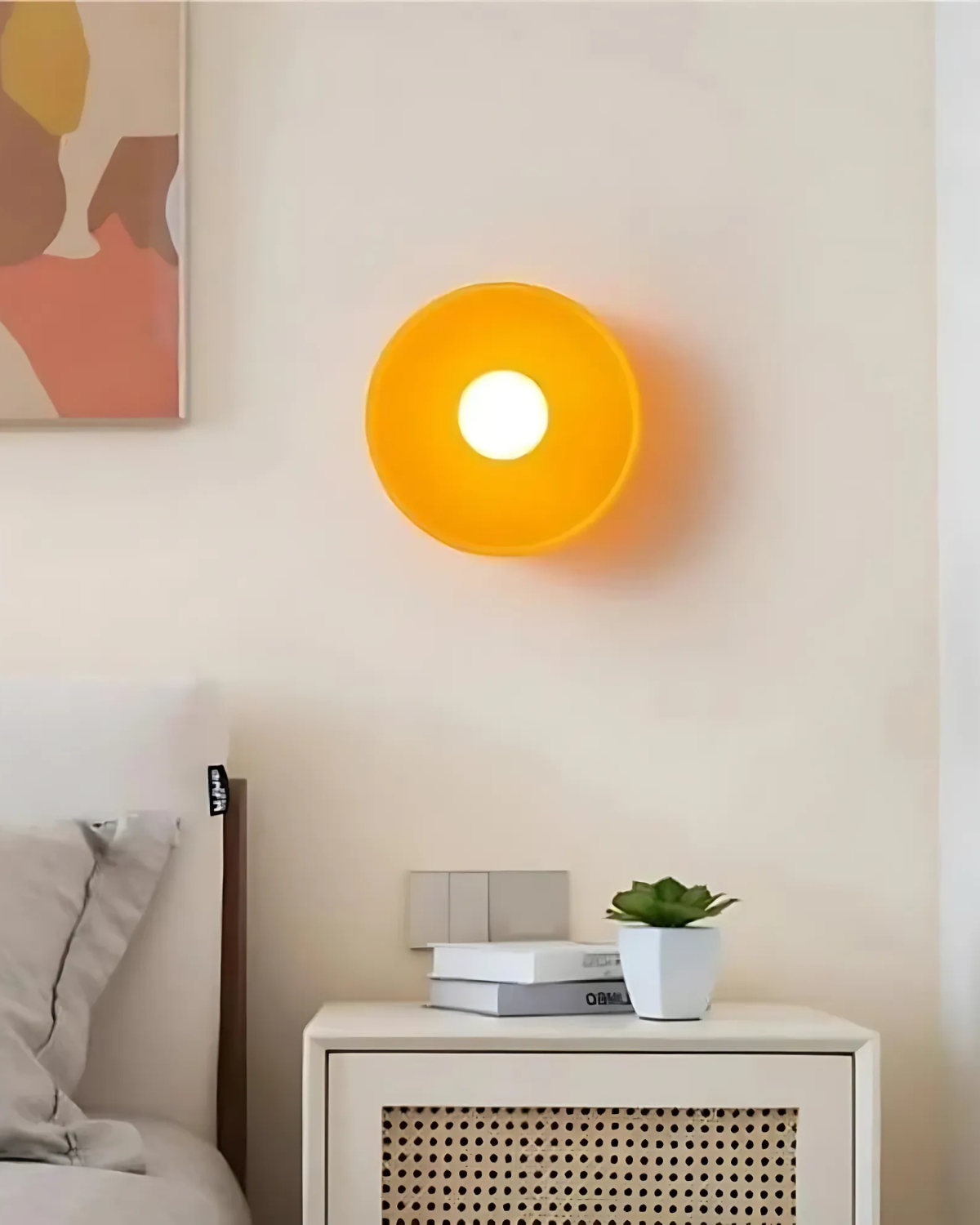 Flush Mount Ceiling Light with Glass Shade and Metal Frame for Living Room, Bedroom, Hallway – Round Overhead Fixture with Warm White Glow | Thomler