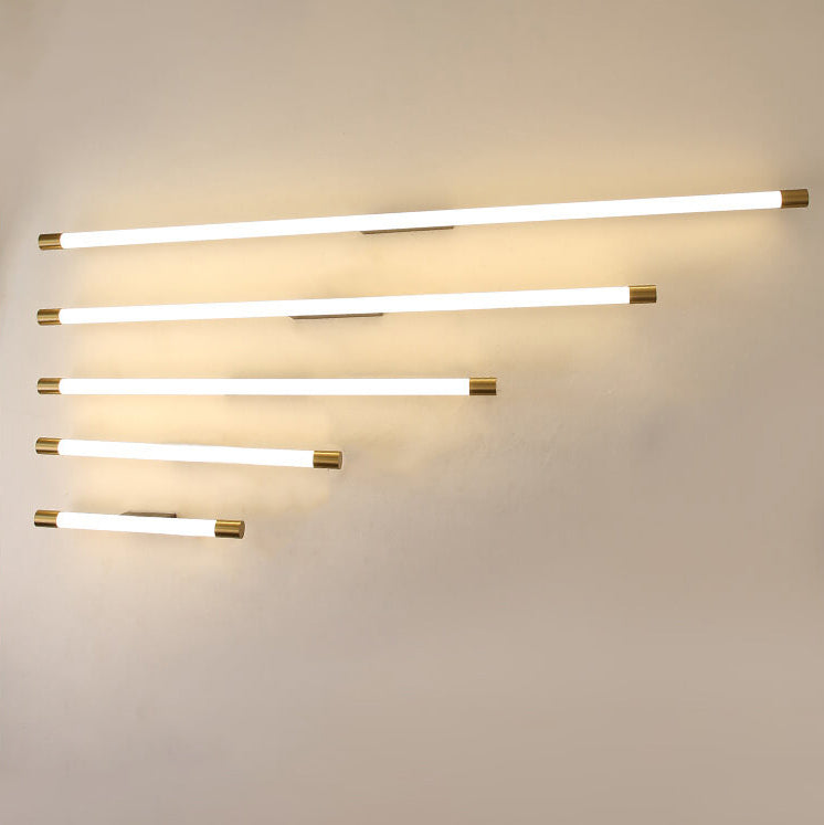 Linear LED Aluminum Light Bar 16-59 in Hardwired Fixture Dimmable 8W-36W Black Gold for Bedroom Living Room Hallway Mirror Bathroom Accent W | Thomler