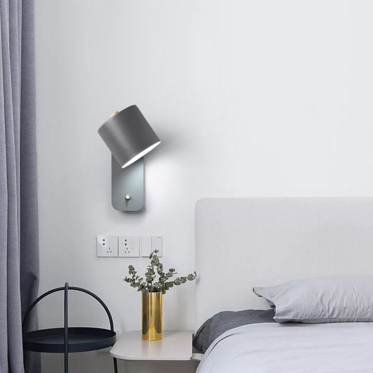 Metal Sconce Fixture Gray Hardwired LED Compatible 10-Inch for Bedroom Living Room Hallway Reading Nook Modern Interior Lighting | Thomler