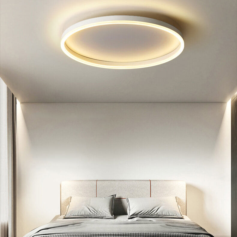 20 in Dimmable LED Ceiling Light with Remote Iron & Acrylic Fixture for Bedrooms Hallways Living Rooms Modern Low-Profile Design | Thomler