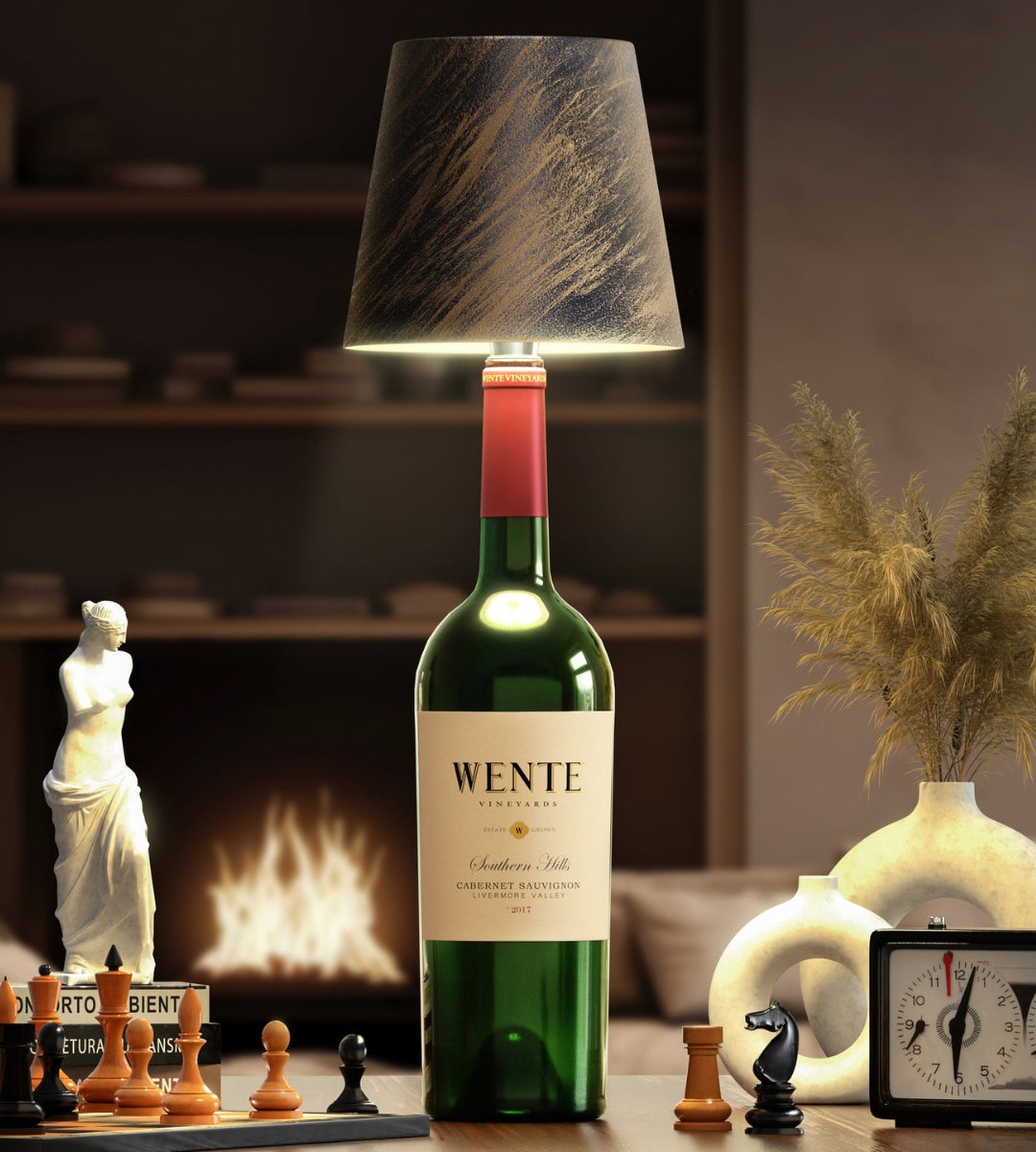 Rechargeable LED Bottle Topper Light 5.5 Inches Wireless Warm Glow Aluminum Cap for Wine Bottles Indoor Outdoor Dining Table Decor Cordless | Thomler