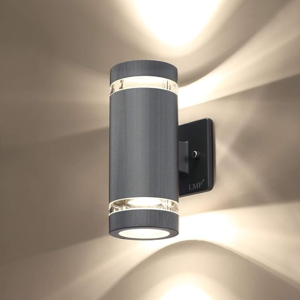 Outdoor Wall Sconce E27 Socket Weatherproof Black Finish Dual-Beam Up-Down Lighting for Entryways Patios Garden Facades Exterior Home | Thomler