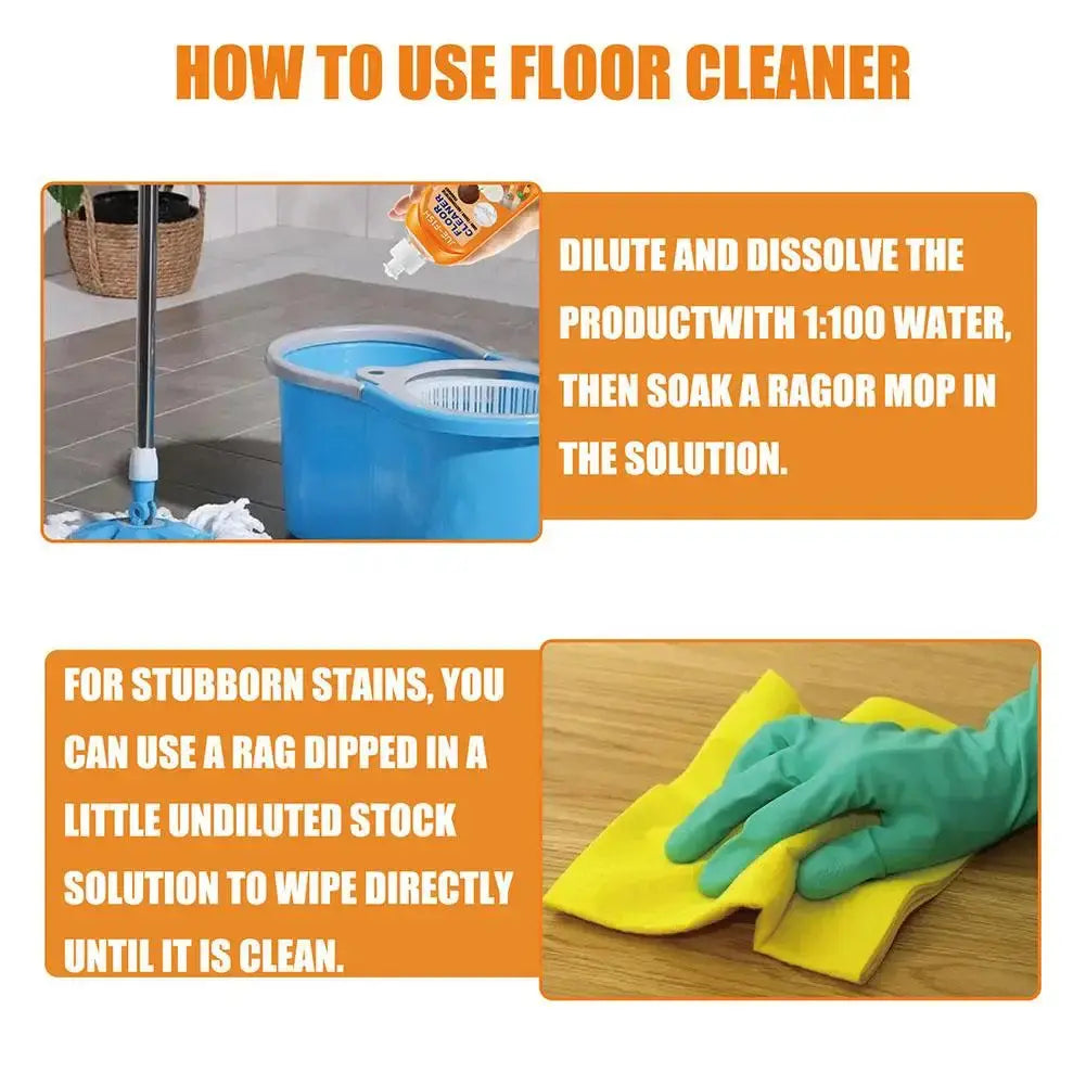 Citrus-Scented Multi-Surface Floor Cleaner Concentrate for Tile Hardwood Laminate Kitchen Bathroom 3.4 oz | Thomler