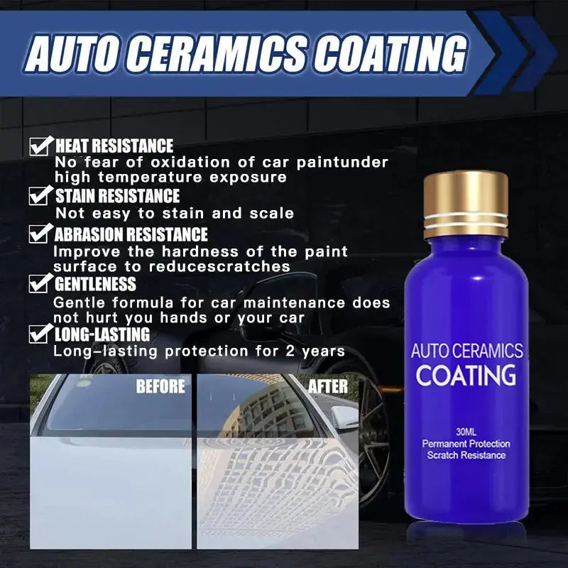 Sellador en espray cerámico para la protección de pintura de vehículos: revestimiento repelente al agua para autos y camionetas: kit de brillo duradero y defensa contra rayones