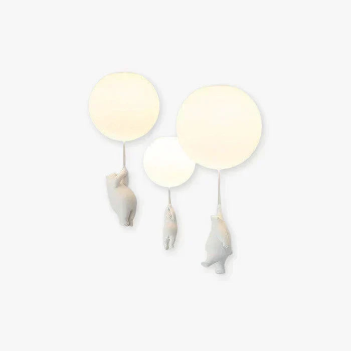 Kinder-Deckenleuchte Kinderzimmer Bär Ballon Pendelleuchte LED-Lampe Schlafzimmer Spielzimmer Deko Warmweißes Licht Tiermotiv Hängeleuchte