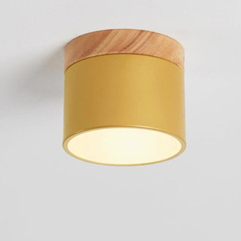 Compact Surface-Mount LED Light Fixture 4 in Round Multi-Color Adjustable Temperature for Entryways