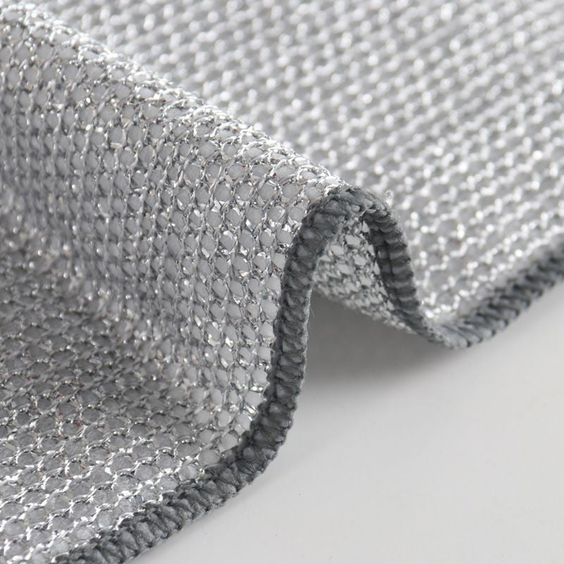 Estropajos de acero inoxidable para sartenes de hierro fundido, planchas, hornos y utensilios de cocina, malla de alambre reutilizable antiarañazos de 8 × 8 pulgadas para el hogar y restaurantes | Thomler