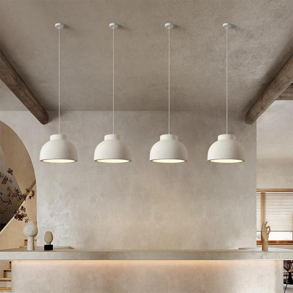Koepel Plafonnière 15 of 23 inch Witte Polystyreen Kap voor Eetkamer Keukeneiland Slaapkamer Verstelbaar Snoer E26 Fitting Modern Mini | Thomler