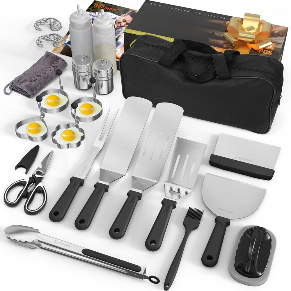 Vollständiges, hochwertiges 30-teiliges Grillplatten-Zubehör-Set
