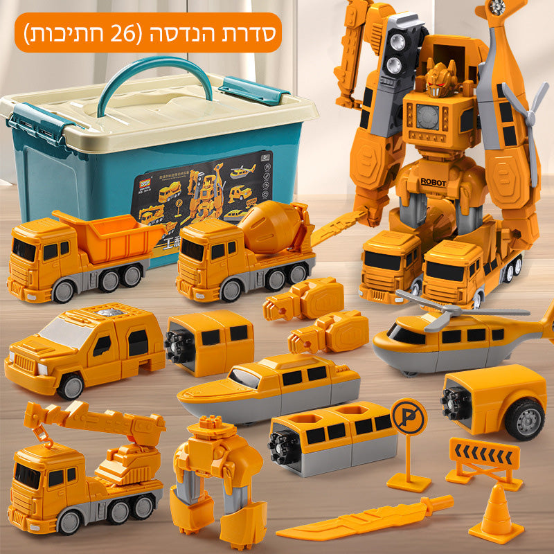 Magnetic Construction Vehicle Building Set for Kids – Transformable Toy Trucks with Snap-Together Magnets for Creative Play & STEM Learning | Thomler
