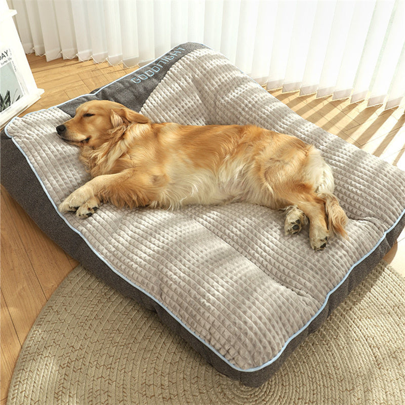 Plush Bolster Pet Lounger with Supportive Rim for Medium to Large Dogs – Cushioned Sleeping Pad in Brown – Removable Washable Cover – 31 × 2 | Thomler