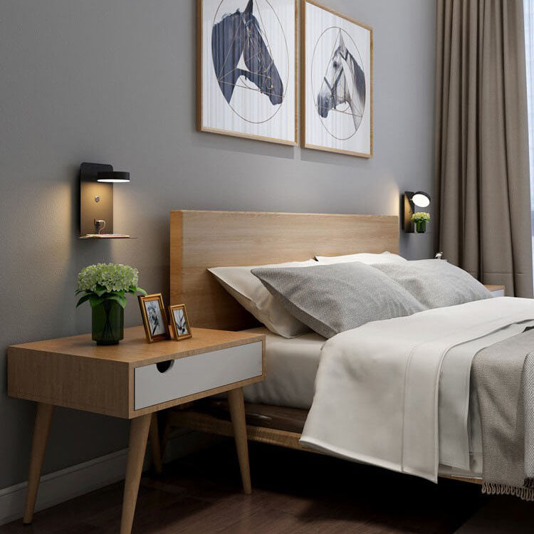 LED Wall Sconce 13 in Iron Acrylic Fixture Bedroom Bedside Hardwired Ambient Lighting Reading Task Lamp Hallway 12W 1200 Lumen Contemporary | Thomler