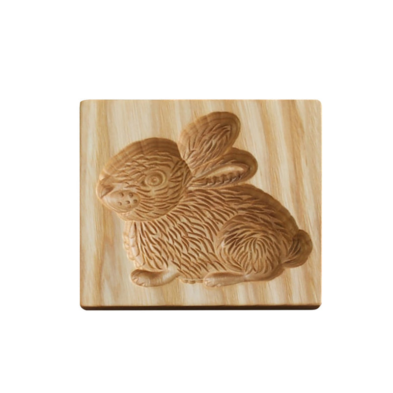 Cortador de galletas de madera con siete diseños estacionales y molde de presión y elevación