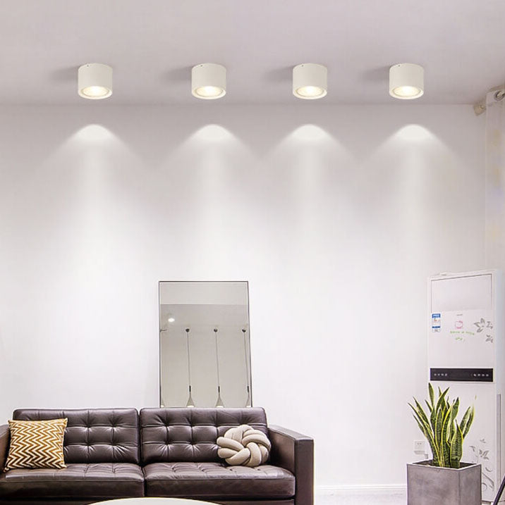 Low-Profile LED Ceiling Light 4.7 in Round Fixture 12W Contemporary Overhead Lighting for Bedrooms Hallways Home & Office Compact Surface-Mo | Thomler