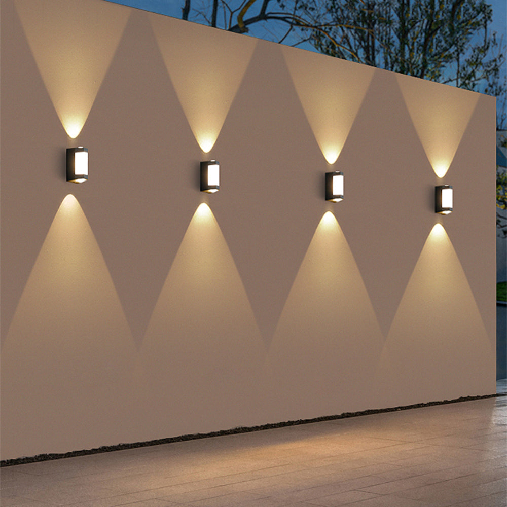 Outdoor Wandlamp 10,6 inch Zwart Waterdicht Bidirectionele Lichtbundel voor Buitenmuren Entree Veranda Tuinpad Architectonisch Accent IP6 | Thomler