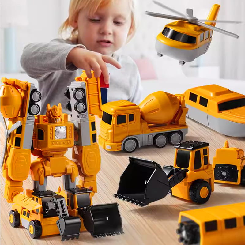 Magnetic Construction Vehicle Building Set for Kids – Transformable Toy Trucks with Snap-Together Magnets for Creative Play & STEM Learning | Thomler