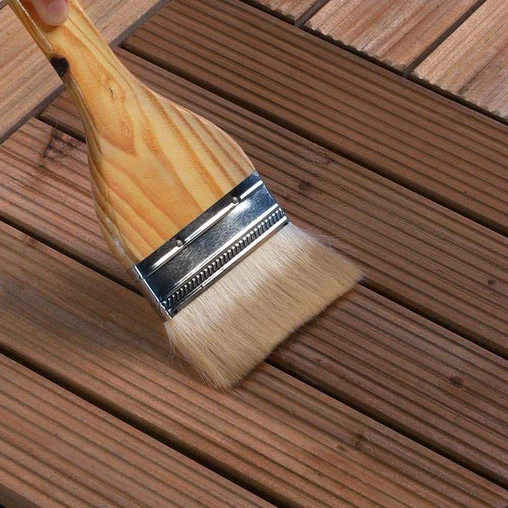 In elkaar grijpende houten terras- en vlondertegels voor buiten, 27 stuks