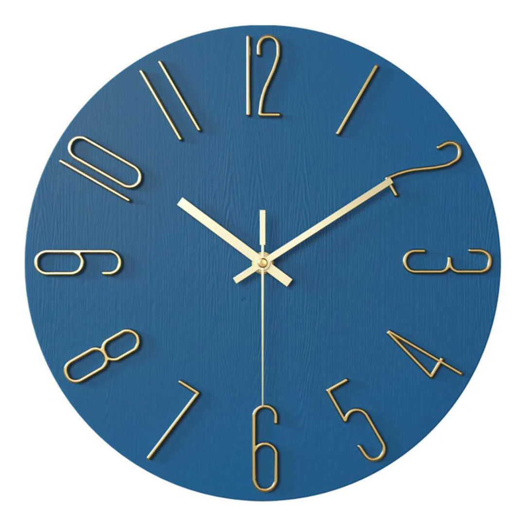 12-Inch Silent Quartz Timepiece for Bedroom & Office – Lightweight Plastic Frame, Battery Operated, Easy Read Display | Thomler
