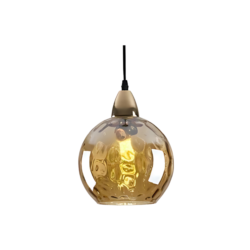 Getextureerde glazen hanglamp 7,9 inch, verlichting voor kookeiland in de eetkamer, in hoogte verstelbare moderne bolvormige pendellamp, minimalistische plafondlamp voor K | Thomler